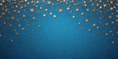 The primary subject of the image is a blue background with a pattern of stars. The setting is a dark blue sky, and the visual style appears to be a digital art or illustration. The dominant colors are blue and white, creating a calm and serene atmosphere.