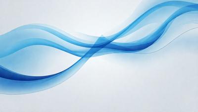 The primary subject of the image is a blue wave or ripple pattern. The setting is a white background, which provides a clean and minimalist appearance. The visual style is a digital art or illustration, as the wave pattern is created using a computer or digital tool. The dominant colors are blue and white, giving the image a calm and soothing atmosphere.