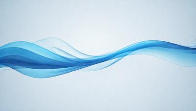 The primary subject of the image is a blue wave, which is the main object, scene, or focus of the image. The setting or background is a white surface, which provides a clean and minimalistic backdrop for the wave. The visual style of the image is digital art, as it is a digital representation of a wave. The dominant colors in the image are blue and white, creating a calm and serene atmosphere.