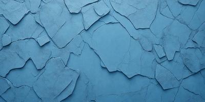 The primary subject of the image is a blue wall with peeling paint, giving it a worn and aged appearance. The setting is a room with a blue wall, and the visual style is a close-up of the wall, showcasing the peeling paint. The colors and mood of the image are predominantly blue, with the peeling paint adding a sense of decay and impermanence to the scene.