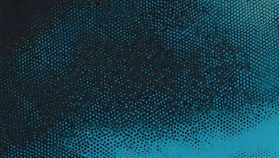 The primary subject of the image is a blue background with a pattern of white dots. The setting appears to be a dark room, possibly a night sky, as the background is black. The visual style of the image is a combination of a photo and a digital art, as it features a blue background with white dots, which gives it a unique and artistic appearance. The colors and mood of the image are predominantly blue and dark, creating a sense of mystery and depth.