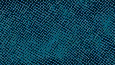 The primary subject of the image is a blue background with a pattern of black dots. The setting appears to be a dark room, and the visual style is a close-up of the blue background with the black dots. The colors and mood of the image are predominantly dark and moody, with the blue background providing a contrasting element.