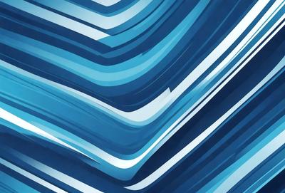 The primary subject of the image is a blue and white striped pattern. The setting is a blue background, and the visual style appears to be a digital art or illustration. The dominant colors are blue and white, creating a calm and soothing atmosphere.