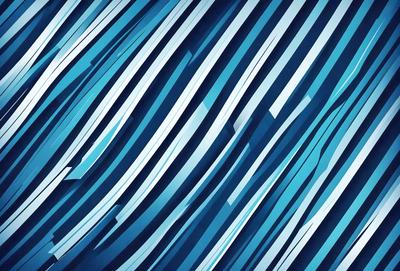 The primary subject of the image is a blue and white striped pattern. The setting is a blue background, and the visual style appears to be a digital art or illustration. The dominant colors are blue and white, creating a calm and soothing atmosphere.