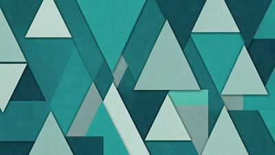 The primary subject of the image is a geometric pattern made up of triangles. The setting is a blue background, which adds a sense of depth and contrast to the pattern. The visual style is a combination of digital art and illustration, creating a unique and eye-catching design. The dominant colors are blue and white, which contribute to a calm and soothing atmosphere.