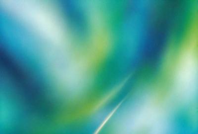 The primary subject of the image is a vibrant, colorful, and swirling pattern of green and blue hues. The setting is a blue and green background, which adds to the overall visual style. The image appears to be a digital art or illustration, showcasing the artist's creativity and skill in designing intricate patterns. The colors and mood of the image are lively and energetic, evoking a sense of movement and dynamism.