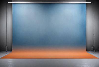 The primary subject of the image is a large blue wall with a white border. The setting is a room with a blue and white wall, and the visual style is a painting. The dominant colors are blue and white, creating a calm and serene atmosphere.