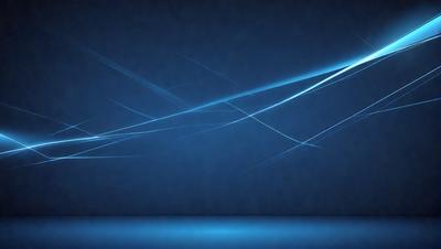 The primary subject of the image is a blue background with a pattern of blue and white streaks. The setting is a dark room, and the visual style appears to be a digital art or illustration. The colors and mood of the image are predominantly blue, creating a calm and serene atmosphere.