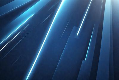 The primary subject of the image is a blue and white patterned background. The setting is a dark room, and the visual style appears to be a digital art or illustration. The dominant colors are blue and white, creating a calm and serene atmosphere.