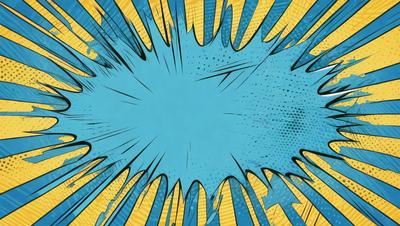 The primary subject of the image is a blue background with a yellow circle in the center. The setting appears to be a digital art or illustration, as the colors and visual style suggest a creative and artistic environment. The dominant colors are blue and yellow, creating a vibrant and lively atmosphere.