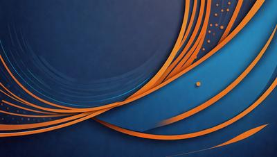 The primary subject of the image is a blue and orange design, which appears to be a digital art or illustration. The setting is a blue background, and the visual style suggests that it is a pattern or texture. The dominant colors are blue and orange, creating a vibrant and lively atmosphere.
