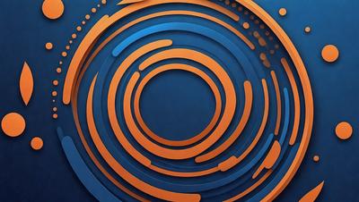 The primary subject of the image is a blue and orange circle, which is the main object, scene, or focus of the image. The setting/background features a blue and orange circle, which is the primary subject. The visual style of the image is digital art, as it is a digital illustration. The dominant colors and overall atmosphere of the image are blue and orange, creating a vibrant and lively appearance.