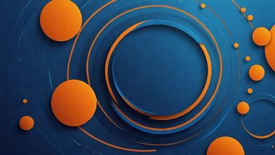 The primary subject of the image is a blue and orange circle, which is the main object, scene, or focus of the image. The setting/background features a blue and orange background, which adds to the visual style of the image. The visual style of the image is digital art, as it is a digital illustration of a circle. The colors and mood of the image are vibrant and energetic, with the blue and orange colors creating a lively atmosphere.