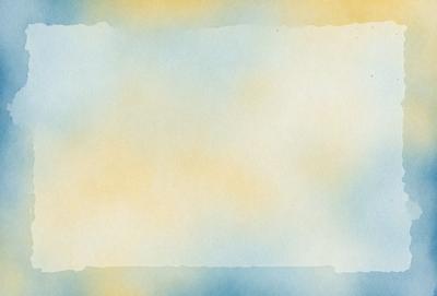The primary subject of the image is a large, blank piece of paper. The setting is a creative workspace, with the paper being the main object of focus. The visual style is a combination of digital art and illustration, as the paper appears to be a digital representation of a blank canvas. The colors and mood of the image are predominantly blue, creating a calm and serene atmosphere.