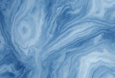 The primary subject of the image is a blue and white swirling pattern, which appears to be a blue and white marble or a blue and white tile. The setting is a blue and white background, which complements the swirling pattern. The visual style is a close-up of the swirling pattern, showcasing its intricate details. The colors and mood of the image are predominantly blue and white, creating a sense of calmness and elegance.