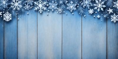 The primary subject of the image is a wooden surface with a blue background. The setting appears to be a room with a blue wall. The visual style of the image is a combination of a photo and digital art, creating a unique and artistic representation of the wooden surface. The dominant colors in the image are blue and white, giving it a calm and serene atmosphere.