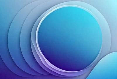 The primary subject of the image is a large, round, blue circle. The setting is a blue background, which creates a visually striking contrast with the circle. The visual style is a combination of a photo and digital art, giving the image a unique and artistic appearance. The dominant colors are blue and purple, creating a calm and serene atmosphere.