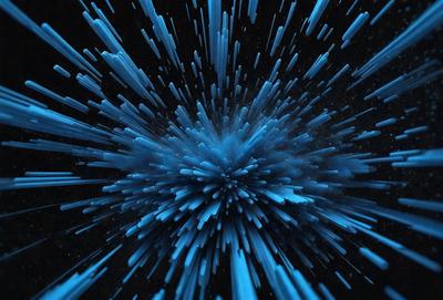 The primary subject of the image is a blue, swirling, and dynamic pattern. The setting is a dark background, which contrasts with the vibrant blue colors of the pattern. The visual style appears to be a combination of digital art and illustration, creating a dynamic and engaging scene. The overall atmosphere is energetic and captivating, with the blue swirls drawing the viewer's attention.