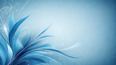 The primary subject of the image is a blue and white flowery design. The setting is a blue background, which creates a contrast with the flowery design. The visual style is a combination of digital art and illustration, giving the image a unique and artistic appearance. The colors and mood of the image are predominantly blue and white, creating a sense of calmness and tranquility.