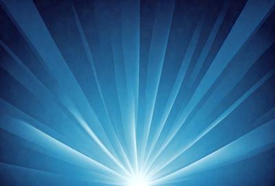 The primary subject of the image is a bright light, which appears to be a sun or a light source. The setting is a blue sky, and the visual style is a digital art or illustration. The colors and mood of the image are predominantly blue, creating a calm and serene atmosphere.