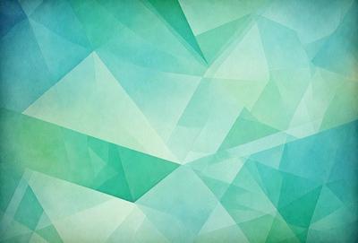 The primary subject of the image is a green and blue geometric pattern. The setting is a blue and green background, which creates a visually appealing contrast with the pattern. The visual style is a combination of digital art and illustration, giving the image a modern and artistic appearance. The dominant colors are green and blue, which evoke a sense of calmness and tranquility.