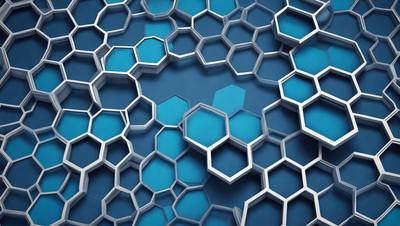 The primary subject of the image is a blue and white patterned surface, which appears to be a wall or a piece of artwork. The setting is indoors, with the patterned surface being the main focus of the image. The visual style is a combination of digital art and illustration, creating a unique and intricate design. The colors and mood of the image are predominantly blue and white, giving it a clean and modern appearance.