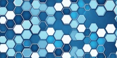 The primary subject of the image is a blue and white patterned surface, which appears to be a wallpaper or a textile. The setting is indoors, with the patterned surface covering the entire background. The visual style is a close-up of the pattern, showcasing the intricate details of the blue and white hexagons. The colors and mood of the image are predominantly blue and white, creating a calm and serene atmosphere.