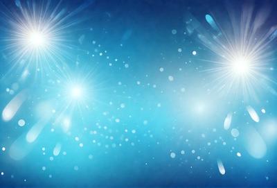 Primary subject: Bright lights in a blue sky.

Setting/background: The sky is blue with a few white clouds.

Visual style: The image is a digital artwork.

Colors and mood: The image has a bright and lively atmosphere, with the blue sky and white clouds creating a sense of calmness and tranquility.