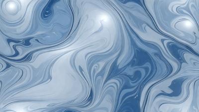 The primary subject of the image is a blue and white swirling pattern, which appears to be a digital art or illustration. The setting is a blue background, and the visual style is a combination of digital art and illustration. The dominant colors are blue and white, creating a calm and soothing atmosphere.