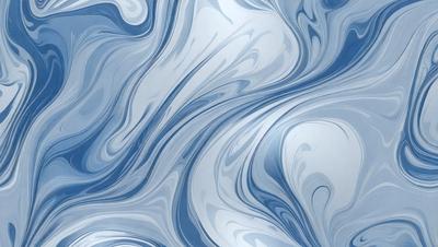 The primary subject of the image is a blue and white patterned surface, which appears to be a wall or a piece of artwork. The setting is a room with a blue background, and the visual style is a combination of digital art and illustration. The dominant colors are blue and white, creating a calm and soothing atmosphere.
