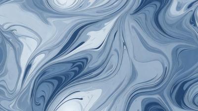 The primary subject of the image is a blue and white swirling pattern, which appears to be a digital art or illustration. The setting is a blue background, and the visual style is a combination of digital art and illustration. The dominant colors are blue and white, creating a calm and soothing atmosphere.