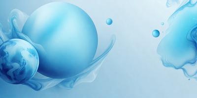 The primary subject of the image is a blue sphere, which appears to be a large, floating ball. The setting is a white background, which provides a clean and minimalist appearance. The visual style is digital art, as the image is a computer-generated representation of the blue sphere. The colors and mood of the image are predominantly blue, creating a calm and serene atmosphere.