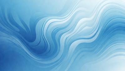 The primary subject of the image is a blue and white ocean wave. The setting is the ocean, and the visual style is a digital art or illustration. The dominant colors are blue and white, creating a serene and calming atmosphere.