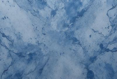 The primary subject of the image is a blue marble surface with a pattern of white and blue swirls. The setting is a bathroom, and the visual style is a close-up of the marble surface. The colors and mood of the image are predominantly blue, with a touch of white and blue swirls, creating a serene and calming atmosphere.