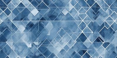 The primary subject of the image is a blue and white patterned tile. The setting is a blue background, and the visual style appears to be a digital art or illustration. The dominant colors are blue and white, creating a calm and soothing atmosphere.