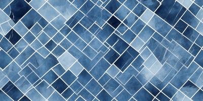 The primary subject of the image is a blue and white patterned tile. The setting is a blue and white tiled wall, which serves as the background. The visual style is a combination of a photo and digital art, creating a unique and intricate design. The dominant colors are blue and white, giving the image a clean and modern appearance.