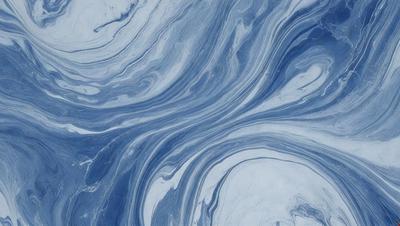 The primary subject of the image is a blue and white swirling pattern, which appears to be a digital art or illustration. The setting is a blue surface, possibly a wall or a background, which complements the blue and white swirls. The visual style is modern and creative, with the swirls resembling a flowing river or a wave. The colors and mood of the image are calming and serene, with the blue and white colors evoking a sense of tranquility and harmony.