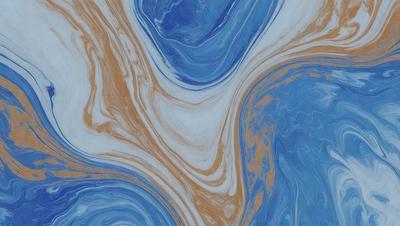 The primary subject of the image is a blue and yellow swirling pattern, which appears to be a painting or a digital artwork. The setting is a blue and white surface, possibly a wall or a table. The visual style suggests that the image is a creative and artistic representation of the swirling pattern. The dominant colors are blue and yellow, creating a vibrant and lively atmosphere.