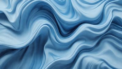 The primary subject of the image is a blue, swirling, and flowing pattern, which appears to be a digital art or illustration. The setting is a blue background, and the visual style is a combination of digital art and illustration. The dominant colors in the image are blue and white, creating a calm and soothing atmosphere.