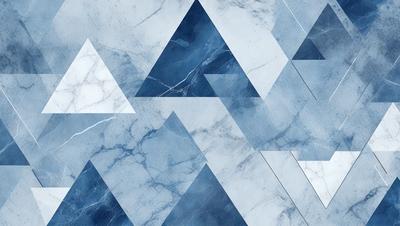 The primary subject of the image is a blue and white marble pattern. The setting is a marble surface, which serves as the background. The visual style is a combination of photo and digital art, creating a unique and intricate design. The dominant colors are blue and white, giving the image a clean and elegant appearance.