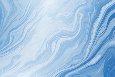 The primary subject of the image is a blue and white marbled surface, which appears to be a marble tile or a marble-like material. The setting is a room with a blue and white color scheme, which complements the marbled surface. The visual style of the image is a close-up of the marbled surface, showcasing its intricate patterns and textures. The colors and mood of the image are predominantly blue and white, creating a calm and serene atmosphere.