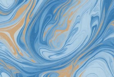 The primary subject of the image is a blue and yellow swirling pattern, which appears to be a painting or a digital artwork. The setting is a blue and yellow background, creating a vibrant and lively atmosphere. The visual style is a mix of artistic and digital elements, giving the image a unique and creative appearance. The dominant colors are blue and yellow, which evoke a sense of energy and movement.