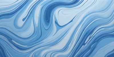 The primary subject of the image is a blue and white swirling pattern, which appears to be a painting or a digital artwork. The setting is a white wall, and the visual style is a combination of digital art and painting. The dominant colors are blue and white, creating a calming and soothing atmosphere.