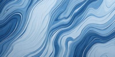 The primary subject of the image is a blue and white painting of a wave. The setting is a blue background, and the visual style appears to be a digital art or illustration. The dominant colors are blue and white, creating a calm and serene atmosphere.