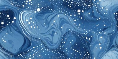 The primary subject of the image is a blue and white swirling pattern, which appears to be a digital art or illustration. The setting is a blue background, and the visual style is a combination of digital art and illustration. The dominant colors are blue and white, creating a calming and soothing atmosphere.