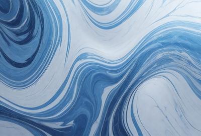 The primary subject of the image is a blue and white swirling pattern, which appears to be a digital art or illustration. The setting is a white surface, possibly a wall or a table, with the swirling pattern as the main focus. The visual style suggests that the image is a creative and artistic representation of the swirling pattern. The dominant colors in the image are blue and white, creating a sense of calmness and tranquility.