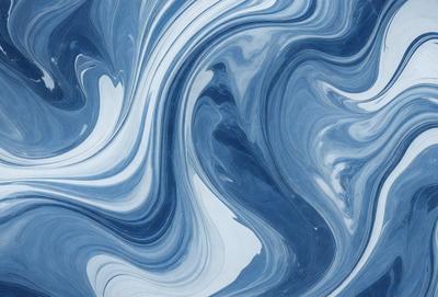 The primary subject of the image is a blue and white swirl pattern, which appears to be a digital art or illustration. The setting is a blue surface, possibly a wall or a background, which complements the blue and white swirl pattern. The visual style of the image is a mix of digital art and illustration, creating a unique and eye-catching design. The colors and mood of the image are predominantly blue and white, giving it a calming and soothing atmosphere.