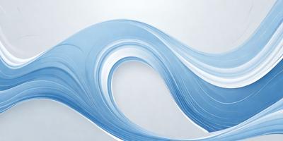 The primary subject of the image is a large, blue wave. The wave is depicted in a digital art style, with a white background. The wave is the main focus of the image, and its vibrant blue color and dynamic shape create a sense of movement and energy.