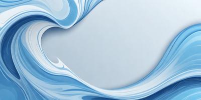 The primary subject of the image is a large, white, and blue wave. The wave is the main focus of the image, and it is set against a white background. The visual style of the image is a combination of digital art and illustration, creating a dynamic and vibrant scene. The dominant colors in the image are white and blue, which contribute to a calm and serene atmosphere.