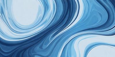 The primary subject of the image is a blue ocean with waves. The setting is the ocean, and the visual style is a painting or drawing. The dominant colors are blue and white, creating a serene and calming atmosphere.